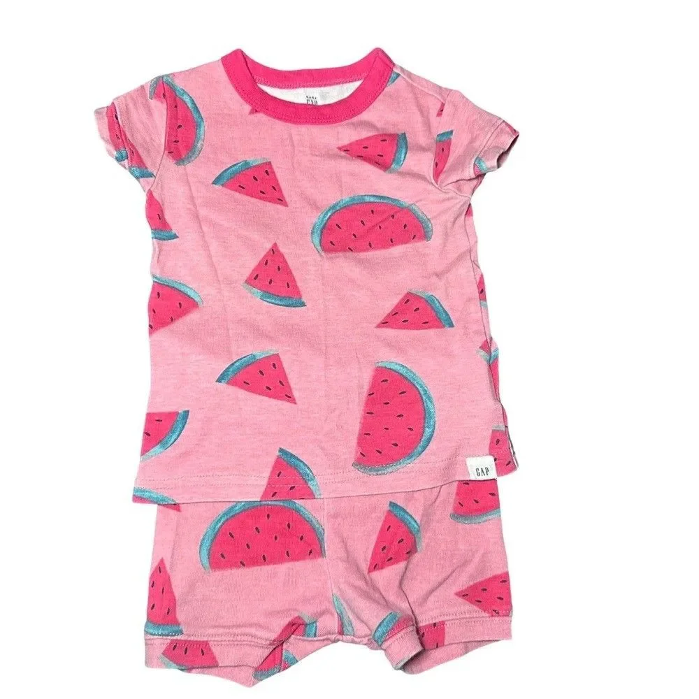 babyGap Watermelon girl pajama set 6-12 Months